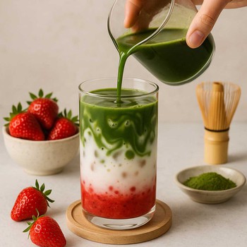 Strawberry Matcha Latte Strawberry Matcha Latte